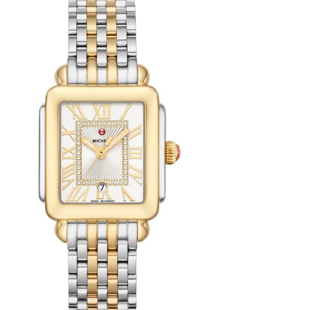 Deco Madison diamond dial watch Michele with box